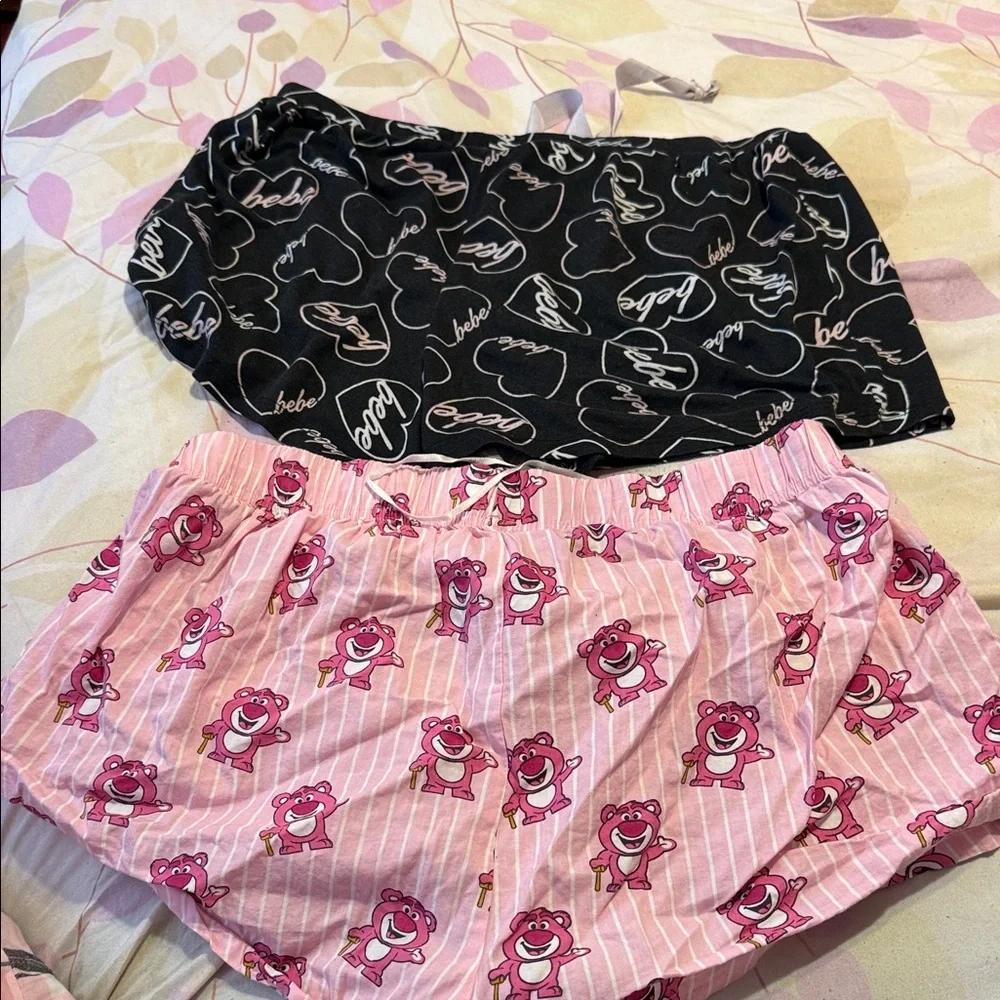 Pink Lotso Print & Black Heart Shorts Lounge Set - Picture 5 of 5